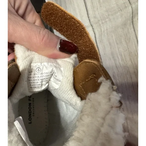 Toddler Girls London Fog Winter Snow Boots Hook Loop Brown Blue Size 6 - Picture 7 of 7